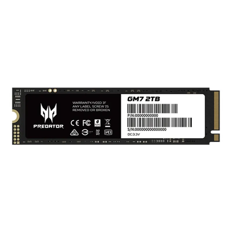 Unidad de Estado Sólido Acer Predator GM7 - M.2 2280 - 2TB - PCI-E 4.0 - BL.9BWWR.119