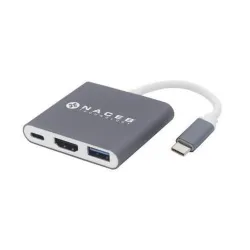 Adaptador Tipo C Naceb Na 0111 Hdmi Usb 3.0 Usb C Plata - NA-0111 Adaptador Tipo C Naceb Na 0111 Hdmi Usb 3.0 Usb C Plata - NA-0111