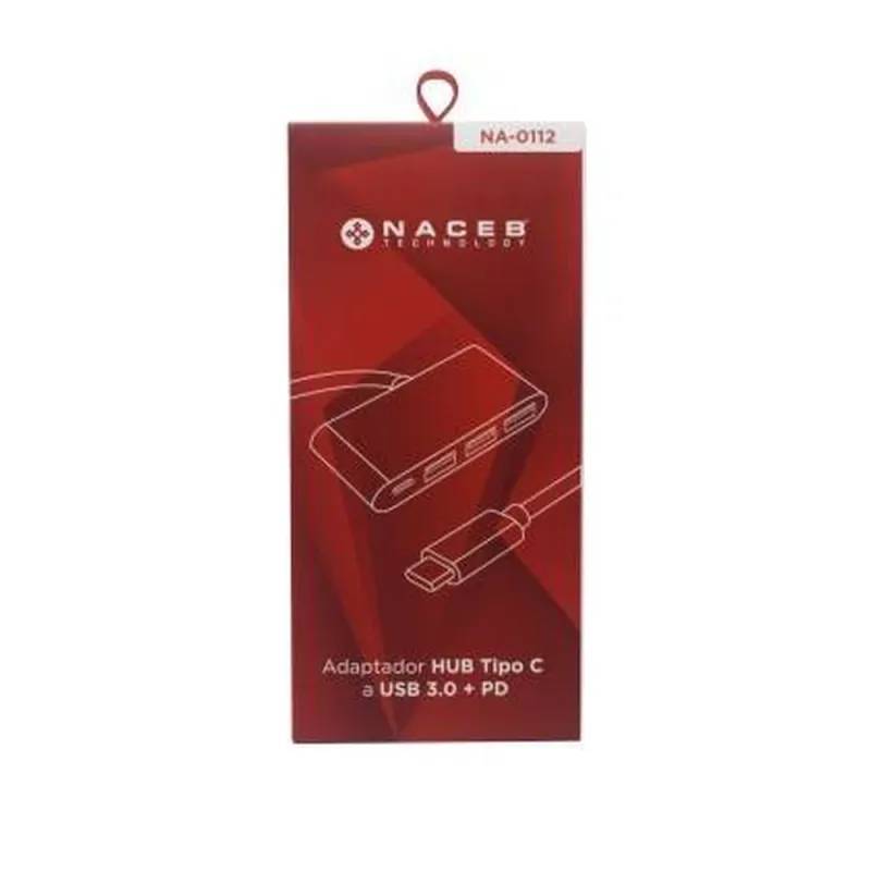 Adaptador Tipo C Naceb Na 0112 Usb 3.0 Usb C Plata - NA-0112