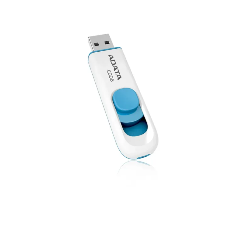 Memoria Usb Adata C008 16Gb Usb 2.0 Blanco Con Azul - AC008-16G-RWE