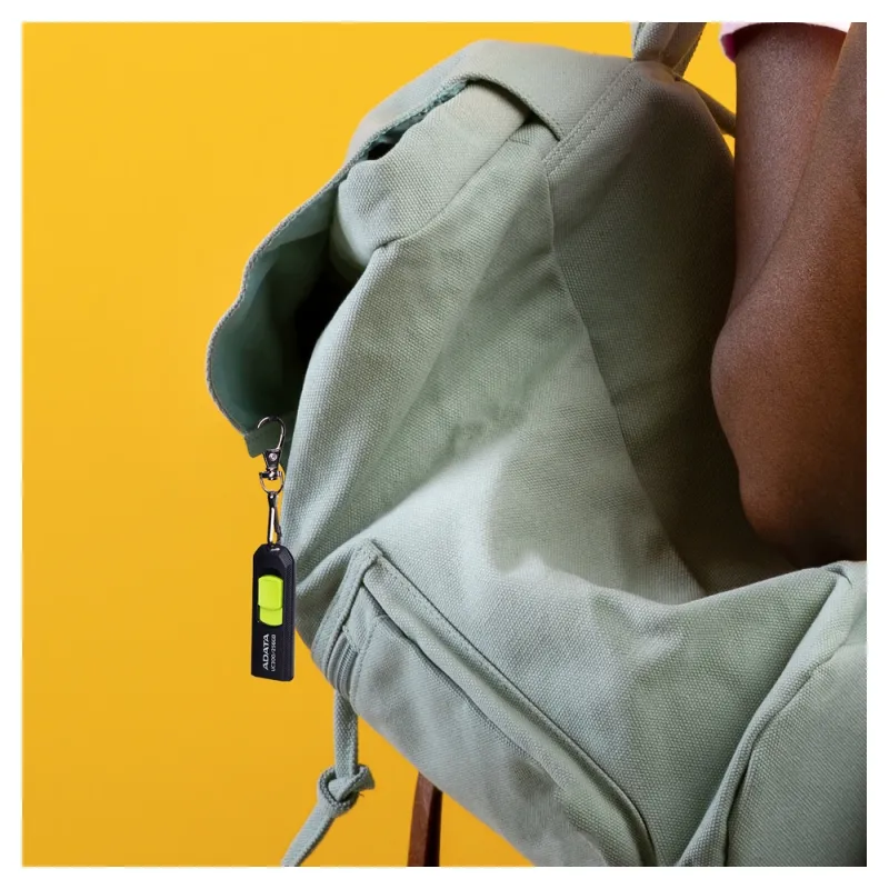 Memoria USB ADATA UC300 - 128GB - USB-C - Negro con Verde - ACHO-UC300-128G-RBK/GN