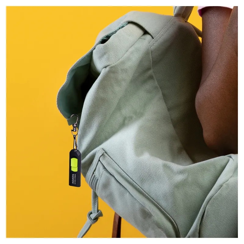 Memoria USB ADATA UC300 - 256GB - USB-C - Negro con Verde - ACHO-UC300-256G-RBK/GN