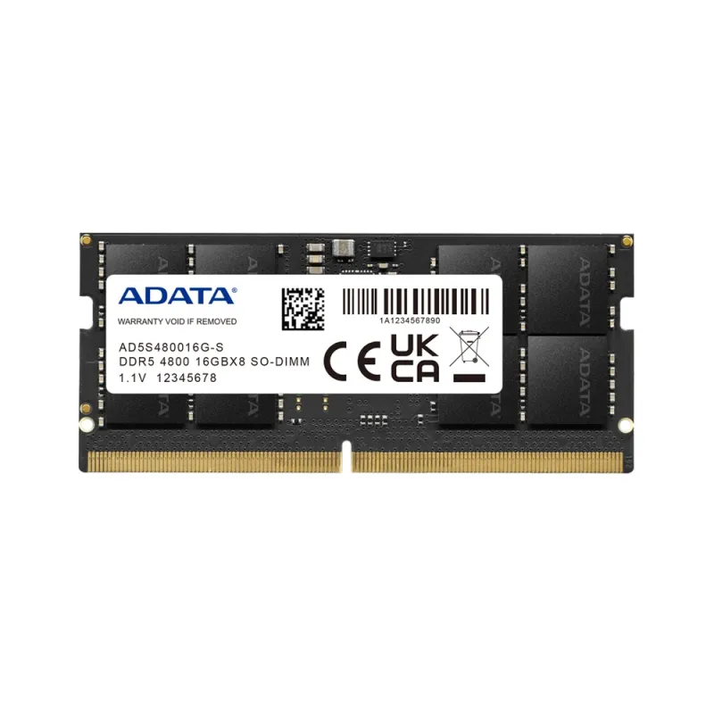 Memoria RAM ADATA AD5S480016G-S - DDR5 - 16GB - 4800MHz - SO-DIMM - Para Laptop - AD5S480016G-S