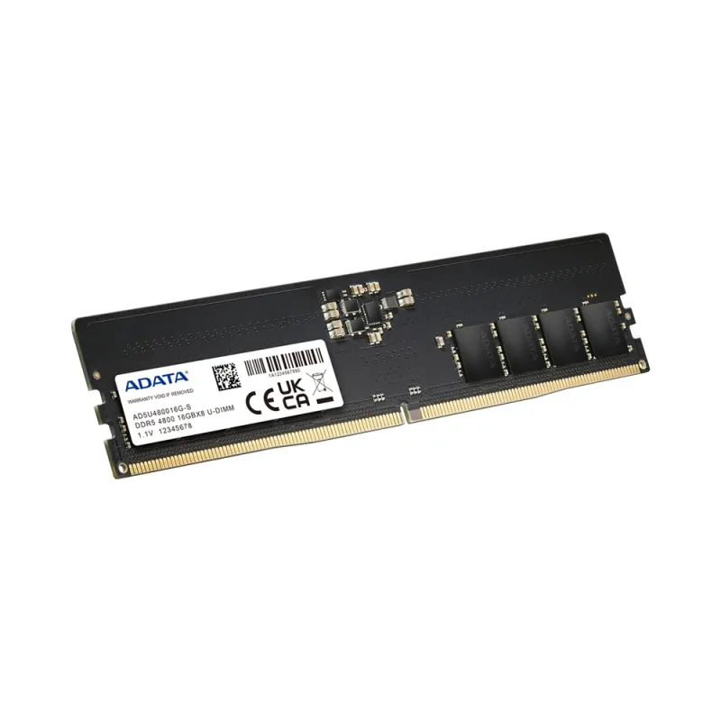 Memoria RAM ADATA DDR5-4800 - DDR5 - 16GB - 4800MMHz - U-DIMM - Para PC - AD5U480016G-S