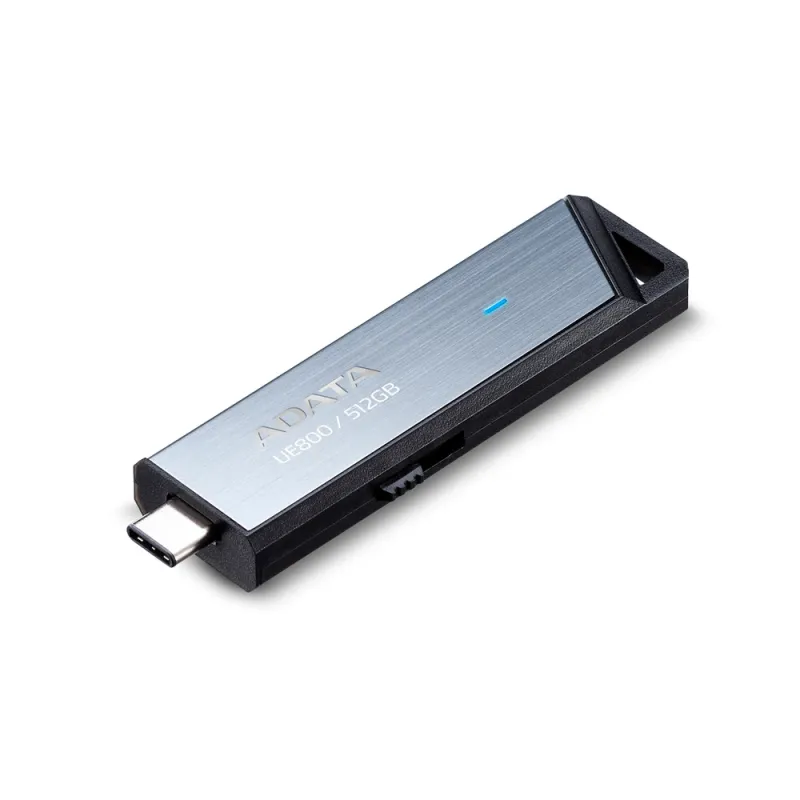 Memoria USB ADATA ELITE UE800 - 512GB - USB-C - Plata - AELI-UE800-512G-CSG