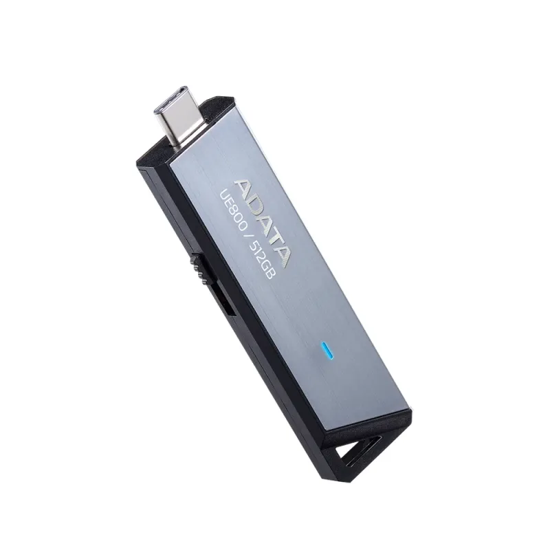 Memoria USB ADATA ELITE UE800 - 512GB - USB-C - Plata - AELI-UE800-512G-CSG