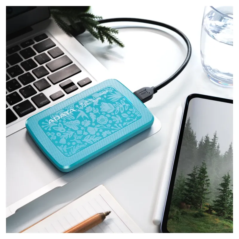 Disco Duro Externo ADATA HC300 ECO - 2TB - USB 3.2 - Verde - AHC300E-2TU31-CGN