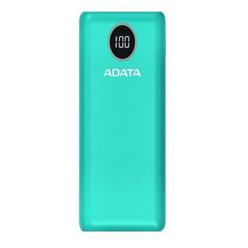 Power Bank ADATA P20000QCD - 20000 mAh - USB - Verde - AP20000QCD-DGT-CGN
