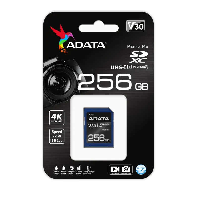 Memoria SDXC ADATA Premier Pro SDXC - 256GB - CL10 - ASDX256GUI3V30S-R