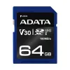 Memoria Sdxc Adata 64Gb Clase 10 Uhs I - ASDX64GUI3V30S-R