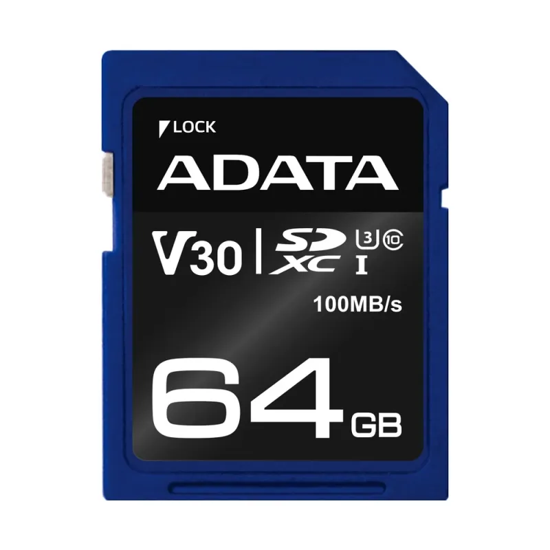 Memoria Sdxc Adata 64Gb Clase 10 Uhs I - ASDX64GUI3V30S-R