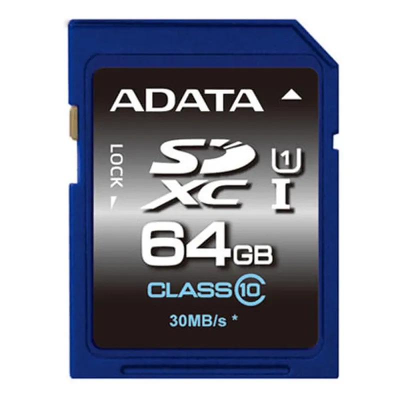 Memoria Sdxc Adata 64Gb Clase 10 Uhs I - ASDX64GUICL10-R