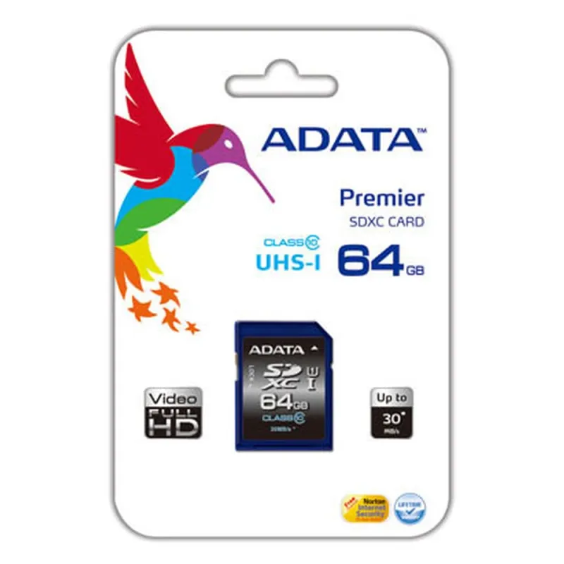 Memoria Sdxc Adata 64Gb Clase 10 Uhs I - ASDX64GUICL10-R