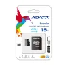 Memoria MicroSDHC ADATA - 16GB - Clase 10 - UHS-I - C/Adaptador - AUSDH16GUICL10-RA1