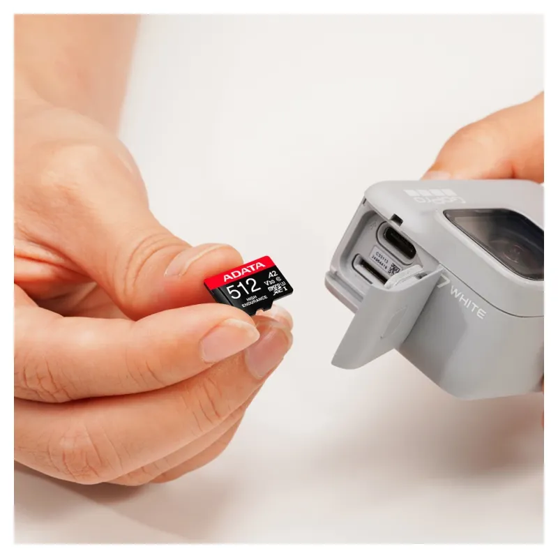 Memoria MicroSDXC ADATA High Endurance - 512GB - UHS-I - C/Adaptador - AUSDX512GUI3V30SHA2-RA1