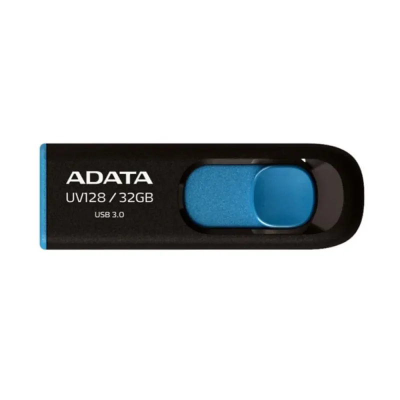 Memoria Usb Adata Dashdrive Uv128 128Gb Usb 3.0 Negro/Azul - AUV128-128G-RBE