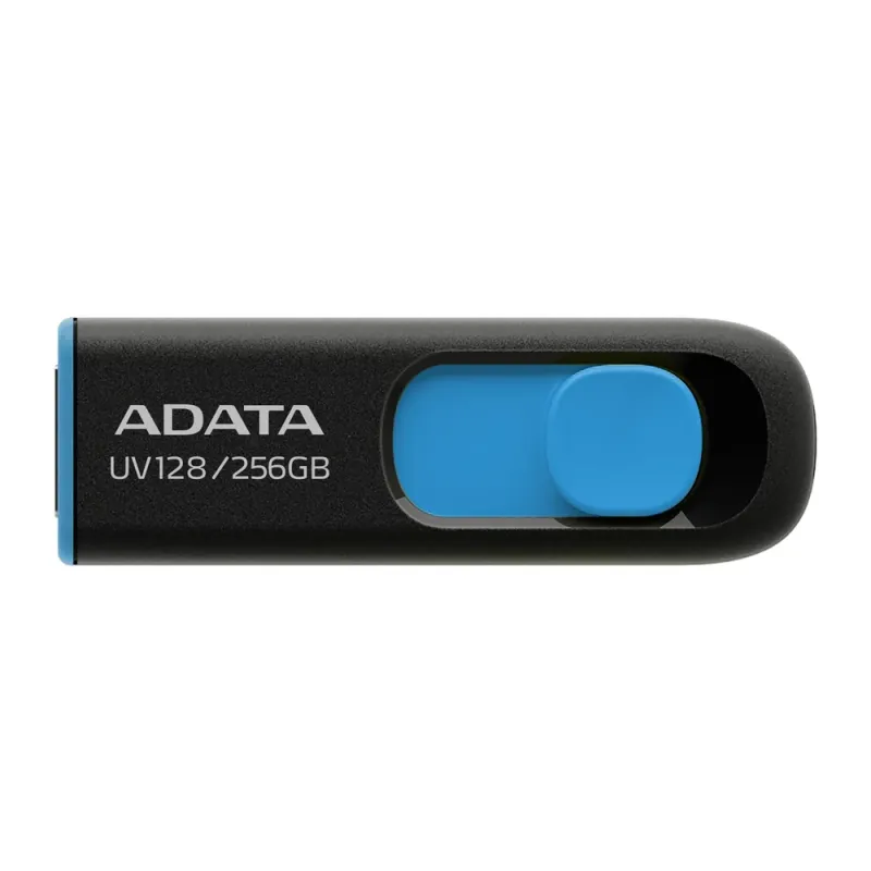 Memoria Usb Adata Uv128 256Gb Usb 3.2 Gen1 Negro/Azul - AUV128-256G-RBE