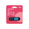 Memoria USB ADATA UV128 - 512GB - USB 3.0 - Negro con Azul - AUV128-512G-RBE
