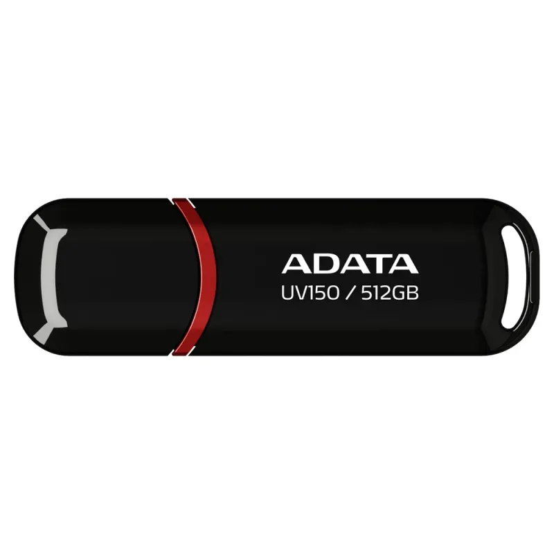 Memoria USB ADATA UV150 - 512GB - USB 3.0 - Negro - AUV150-512G-RBK
