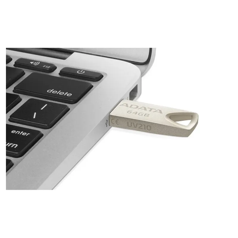 Memoria Usb Adata Uv210 64Gb Usb 2.0 Metálico - AUV210-64G-RGD