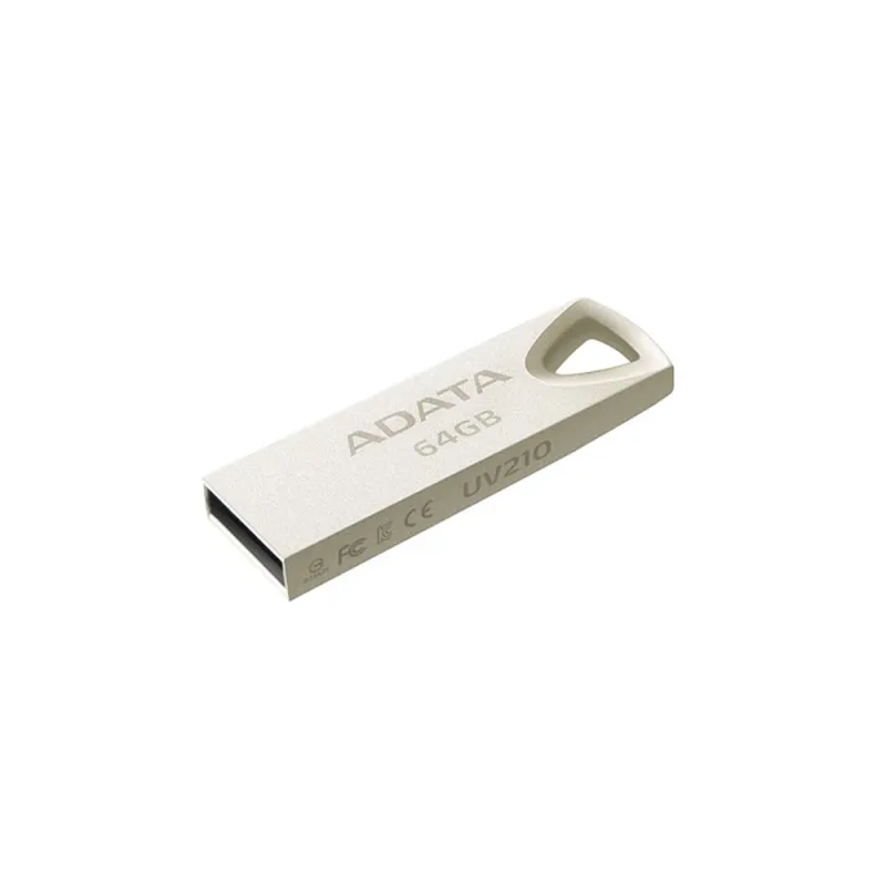 Memoria Usb Adata Uv210 64Gb Usb 2.0 Metálico - AUV210-64G-RGD