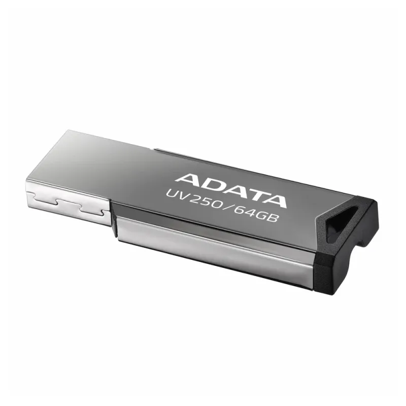 Memoria USB ADATA UV250 - 64GB - USB 2.0 - Plata - AUV250-64G-RBK