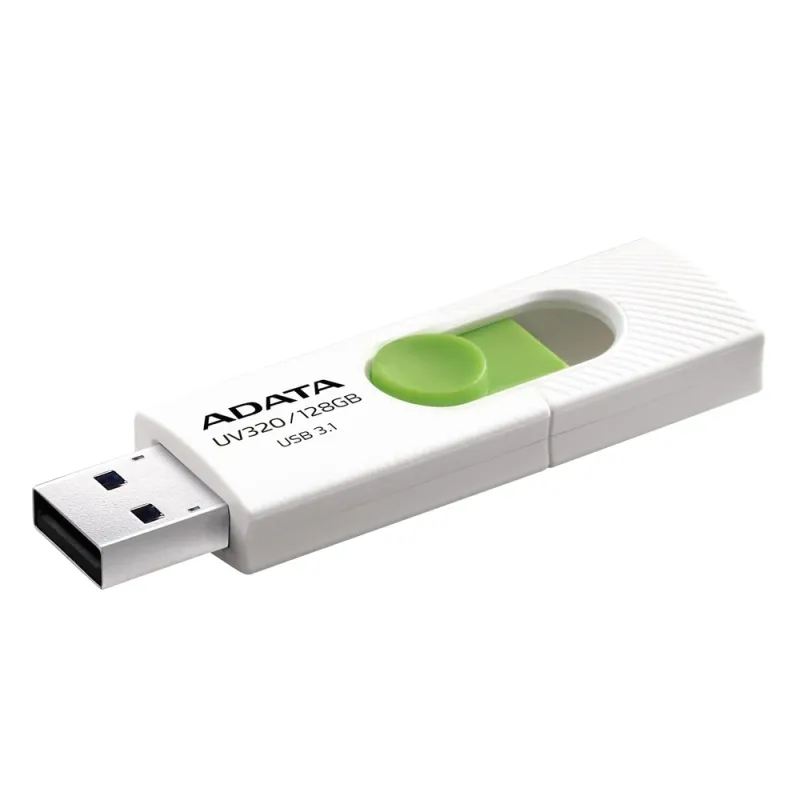 Memoria Usb Adata Uv320 128Gb Usb 3.1 Blanco/Verde - AUV320-128G-RWHGN