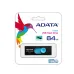 Memoria USB ADATA UV320 - 64GB - USB 3.1 - Negro/Azul - AUV320-64G-RBKBL