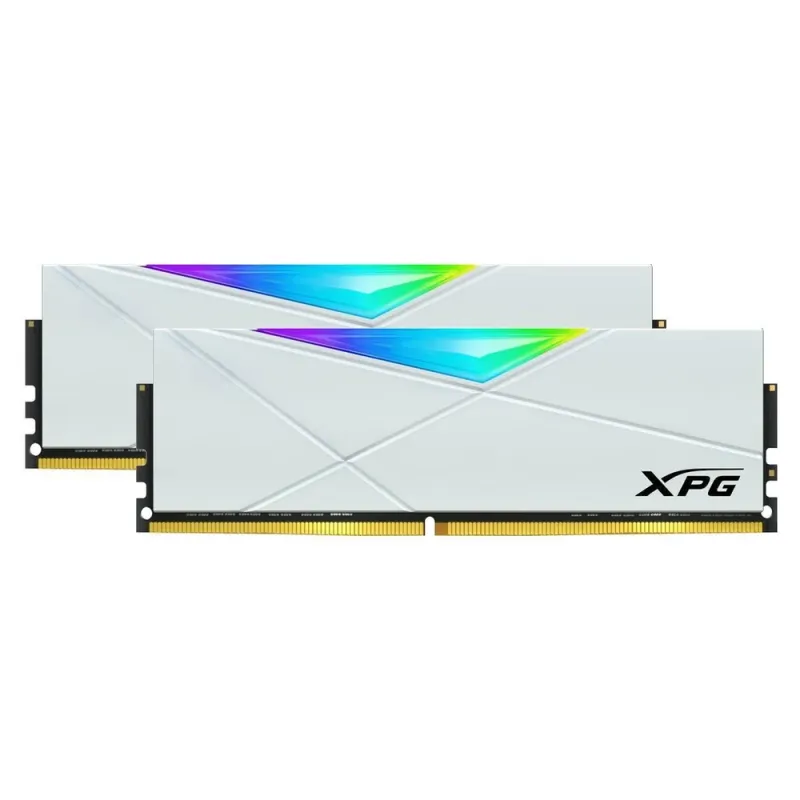 Memoria RAM ADATA XPG SPECTRIX D50 - DDR4 - 32GB (2x16GB) - 3200MHz - UDIMM - Blanco - para PC - AX4U320016G16A-DW50