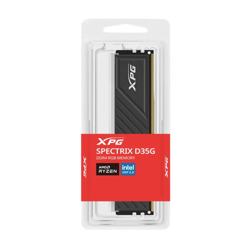 Memoria RAM ADATA XPG Spectrix D35G - DDR4 - 16GB - 3200MHz - U-DIMM - para PC - Negro - RGB - AX4U320016G16A-SBKD35G