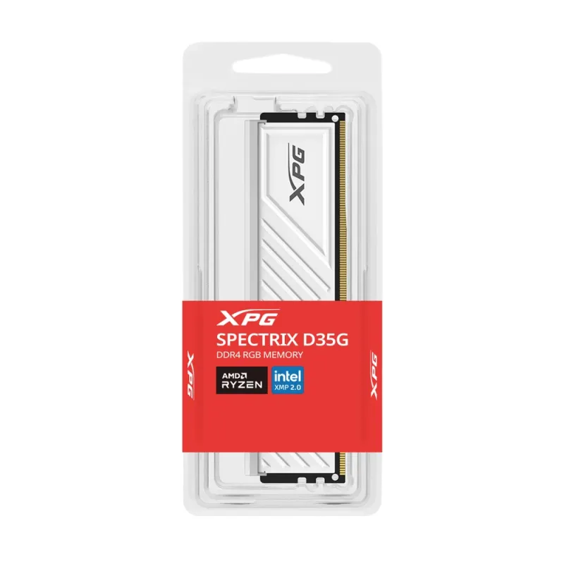 Memoria RAM ADATA XPG Spectrix D35G - DDR4 - 8GB - 3200MHz - UDIMM - Para PC - Blanco - AX4U32008G16A-SWHD35G