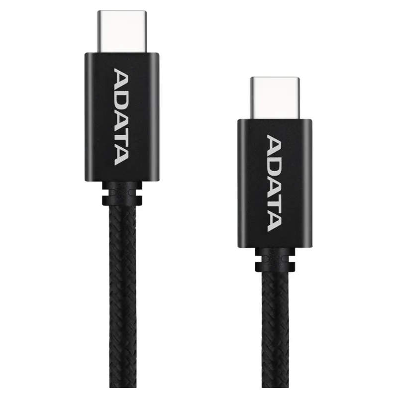Cable USB-C ADATA 1m Negro Carga y Datos USB 2.0 Modelo CACC-100PN-BK