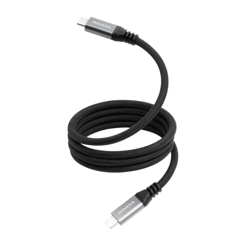 Cable USB-C ADATA CACCU3 - 1m - Magnético - Negro - CACCU3-100W-100AN-BK