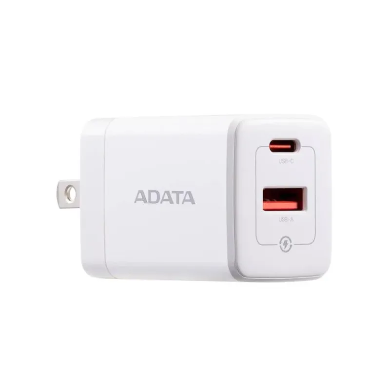 Cargador de Pared ADATA GaN 35W USB-C USB-A Blanco CHARGERU-0352-QCPDWH