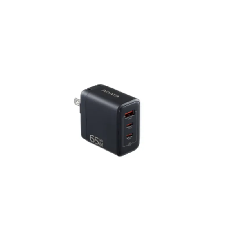 Cargador de Pared ADATA 65W USB-C Negro Modelo CHARGERU-0653-QCPDBK