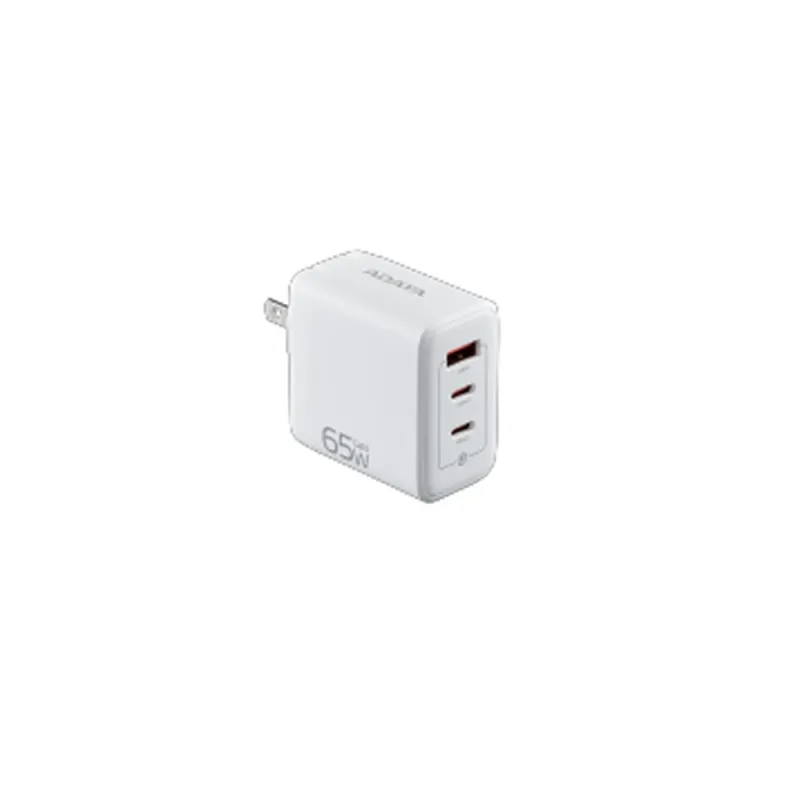 Cargador de Pared ADATA 65W USB-C y USB-A Blanco Modelo CHARGERU-0653-QCPDWH