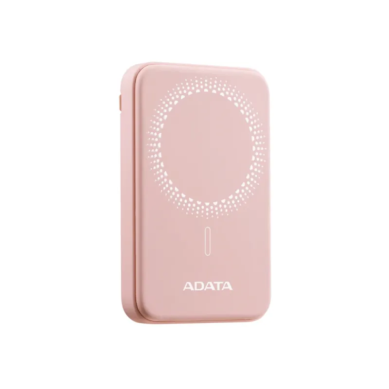 Cargador Inalámbrico ADATA R050 - 5000 mAh - MagSafe - USB-C - Rosa - PR050-11PK