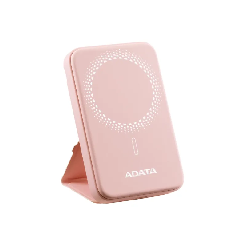 Cargador Inalámbrico ADATA R050 - 5000 mAh - MagSafe - USB-C - Rosa - PR050-11PK