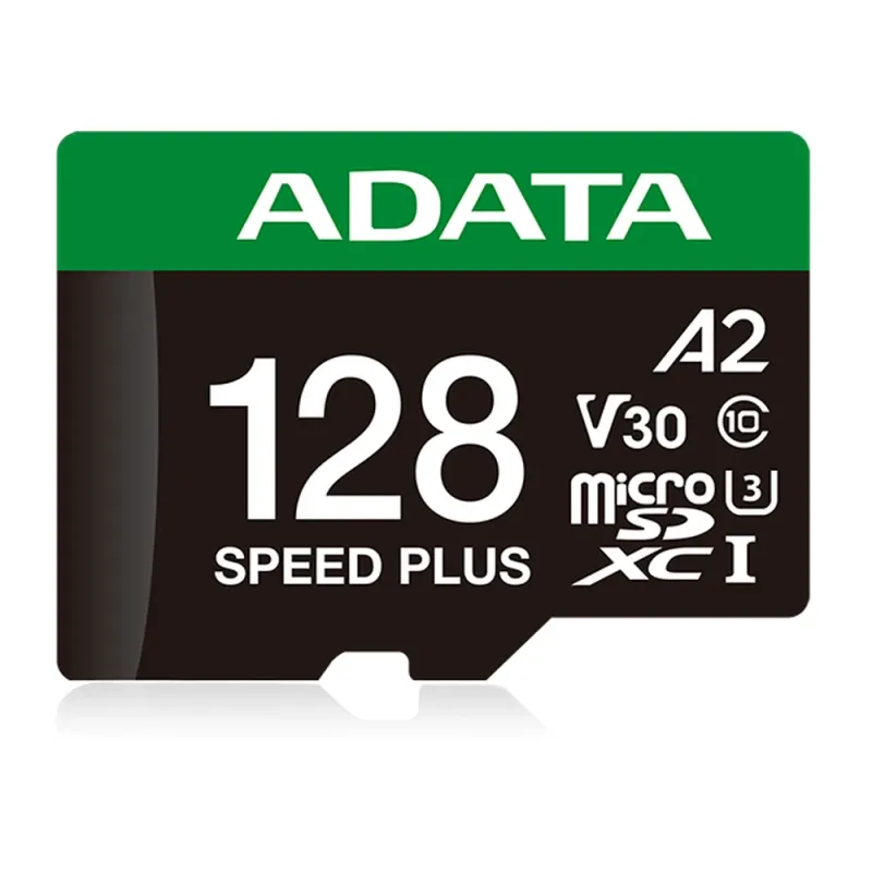 Memoria MicroSDXC ADATA Speed Plus - 128GB - Clase 10 - C/Adaptador - UD128GUI3V30A2SP-RA1