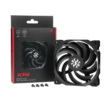 Ventilador ADATA XPG VENTO 120 - 120mm, 1200 RPM, Negro, Modelo VENTO120-BKCWW