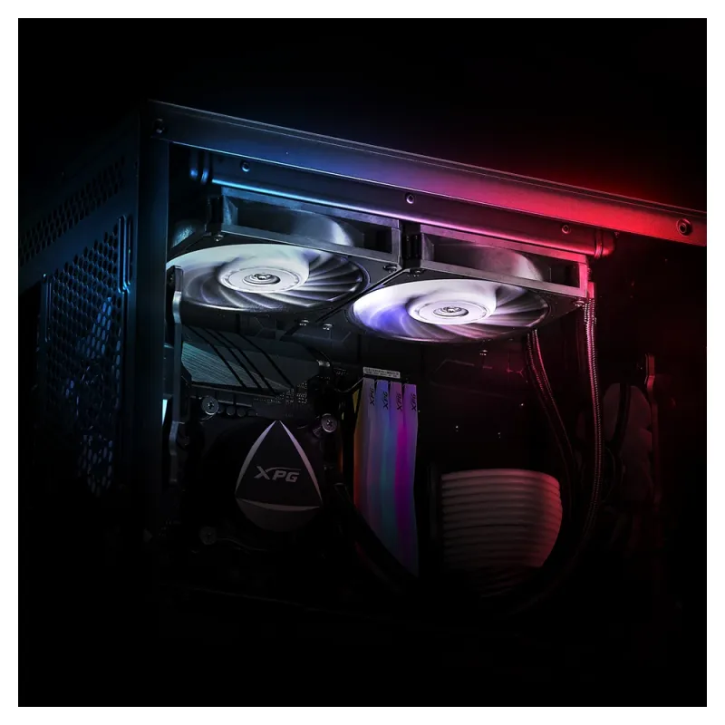 Ventilador ADATA XPG Vento Pro 120 PWM - 120mm - 450 a 2150 RPM - 4 Pines - Gris - VENTOPRO120PWM-BKCWW