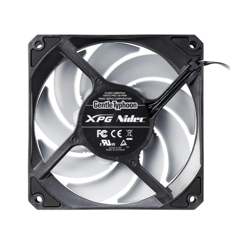 Ventilador ADATA XPG Vento Pro 120 PWM - 120mm - 450 a 2150 RPM - 4 Pines - Gris - VENTOPRO120PWM-BKCWW
