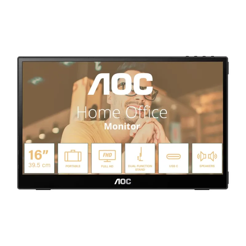 Monitor Portátil AOC 16T3E - 15.6" - FHD - USB-C - 16T3E