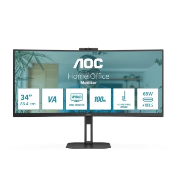 Monitor AOC CU34V5CW - 34" - QHD - HDMI - DisplayPort - USB - Altavoces incorporados - Curvo - CU34V5CW/BK