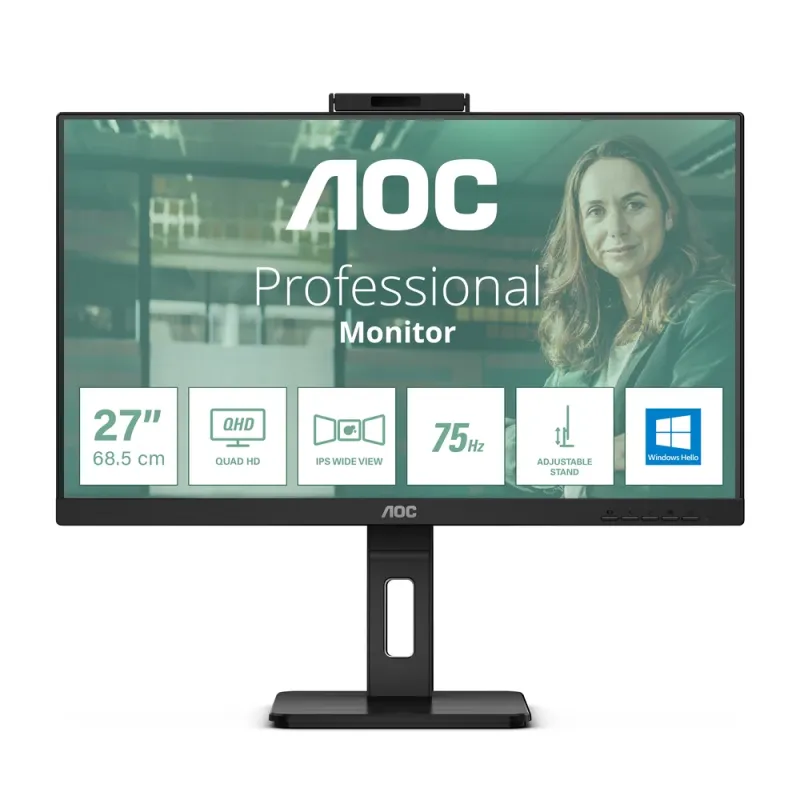 Monitor AOC Q27P3CW - 27" - Quad HD - HDMI - DisplayPort - Q27P3CW
