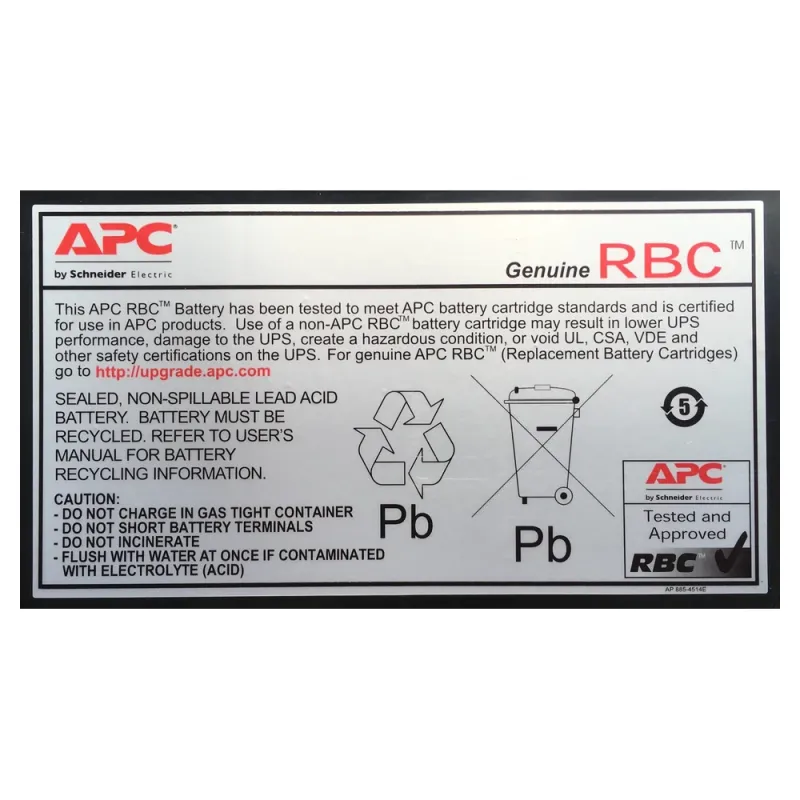 Batería De Reemplazo Apc Cartridge #124 24V - APCRBC124