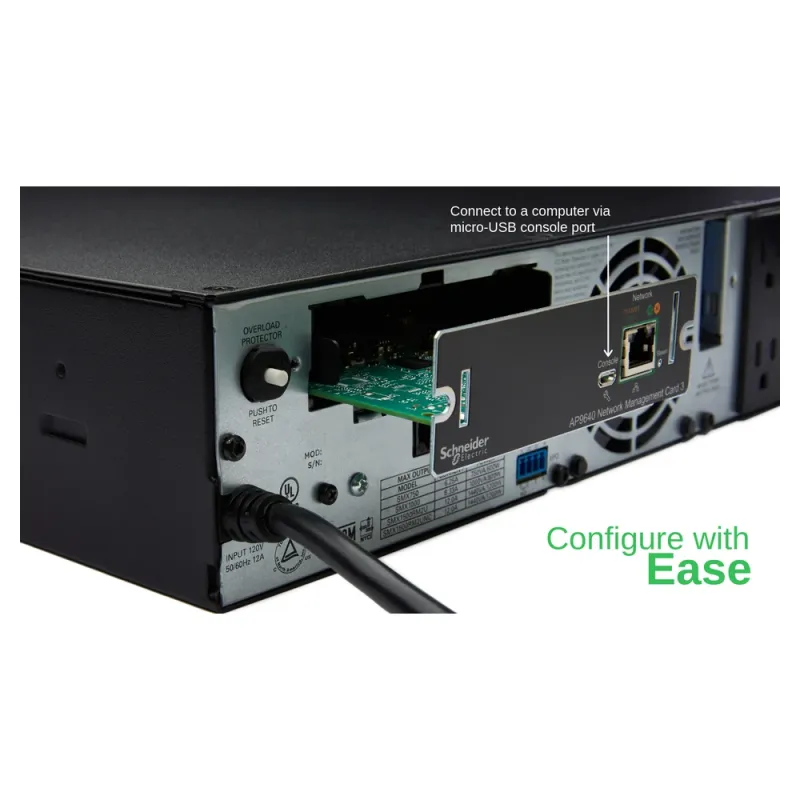 Tarjeta de administración de red APC - Para UPS - AP9640