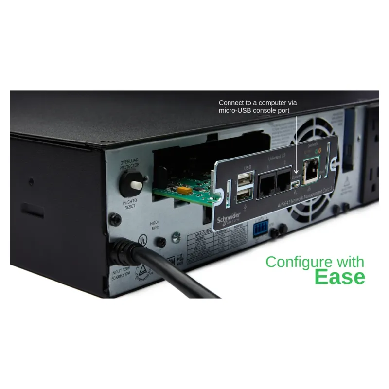 Tarjeta de administración de red APC - Para UPS - Monitoreo Ambiental - AP9641