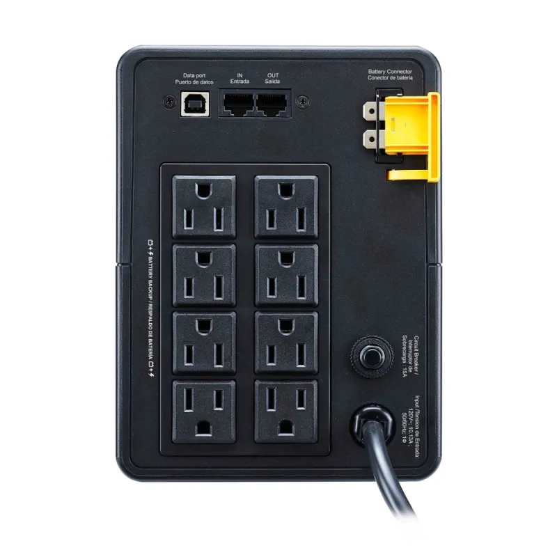 No Break APC BX1200M-LM - 1200VA/650W - 8 Contactos NEMA 5-15R - Línea Interactiva - BX1200M-LM