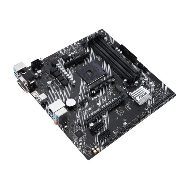Tarjeta Madre ASUS PRIME A520M-A II/CSM - Socket AM4 - 4xDDR4 - 2133/3200/4800(OC) MHz - HDMI - VGA - DisplayPort - USB 2.0/3.2 - Micro ATX - PRIME A520M-A II/CSM